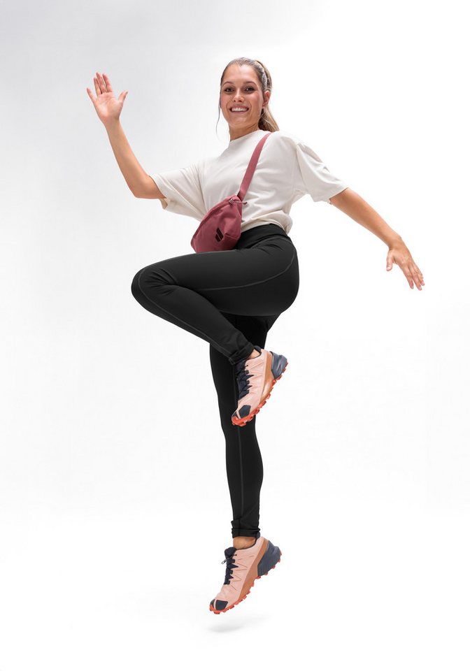 Maier Sports Funktionsleggings Da-Tight el. MS FAV Long Tight W für Wandern und aktive Unternehmungen, elastischer Materialmix