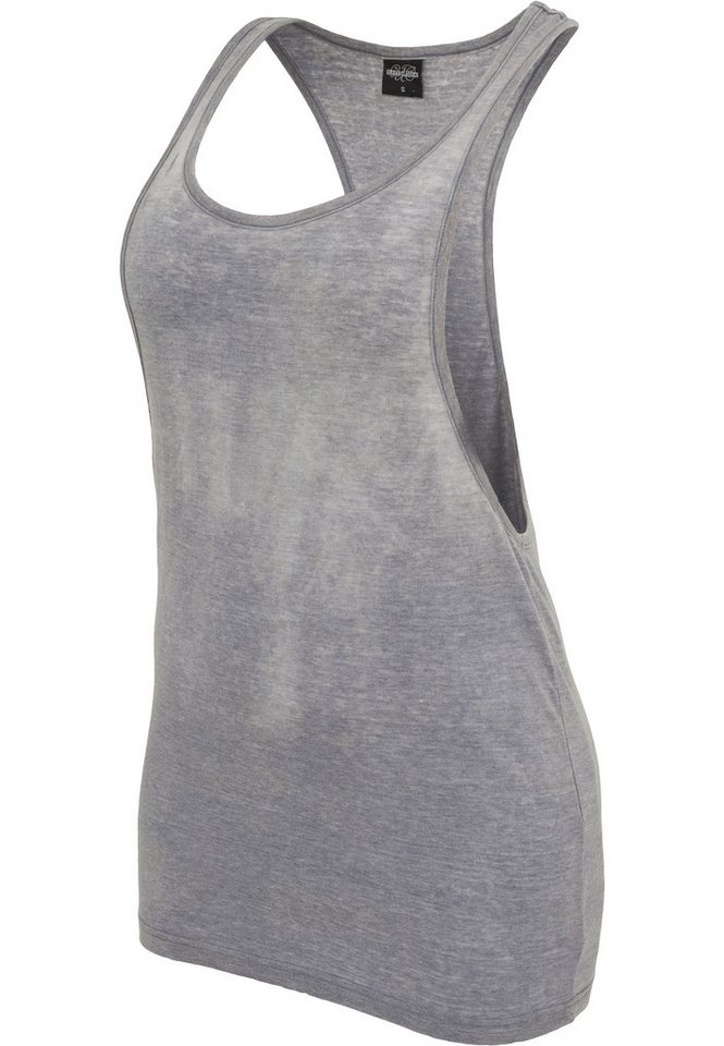 URBAN CLASSICS Yoga & Relax Shirt Urban Classics Damen Ladies Loose Burnout Tank (1-tlg)