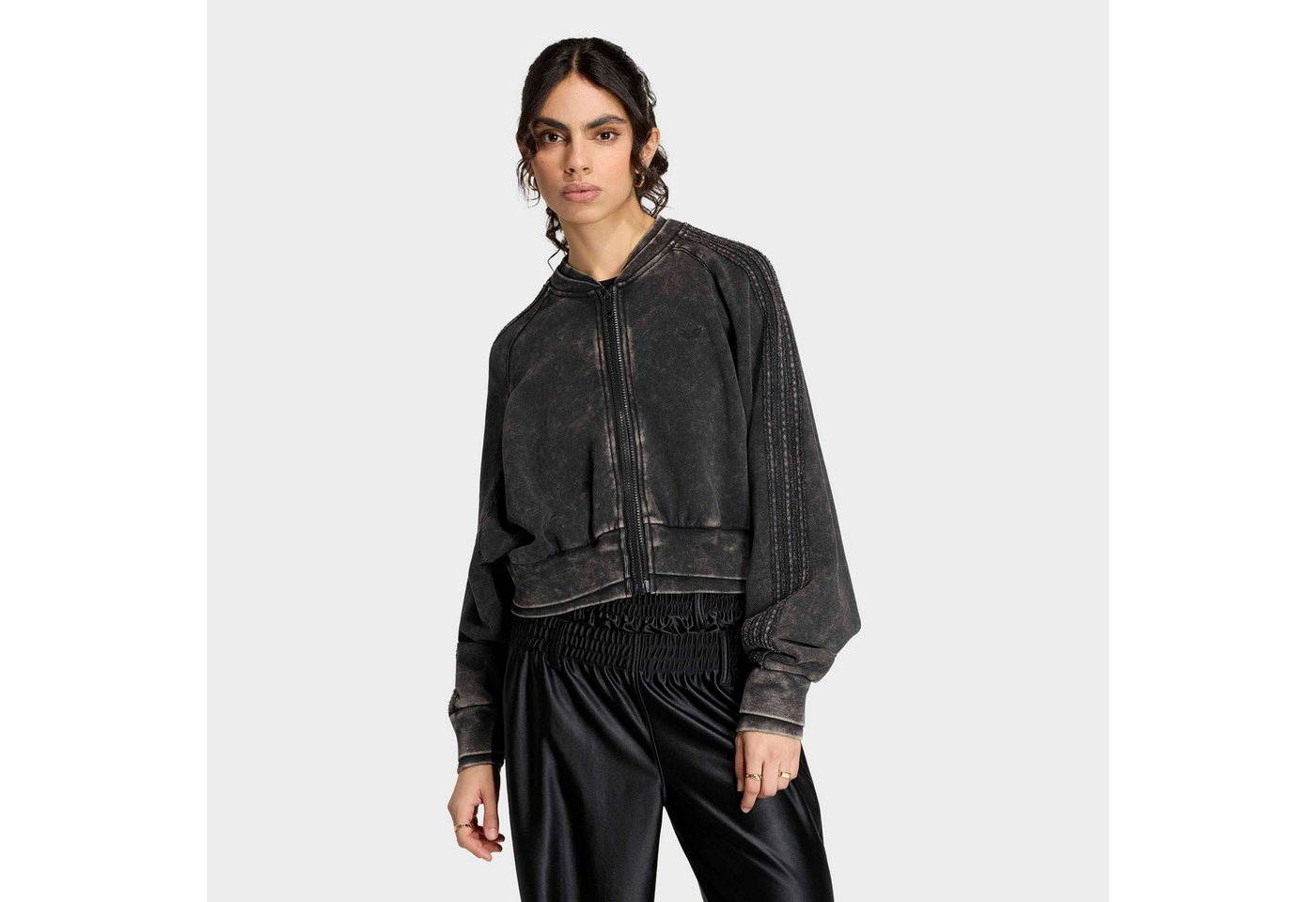 adidas Originals Outdoorjacke SST DOUBLE LAYERED CROPPED TRACK aus Baumwolle, mit Reißverschluss, sportlicher Stil Bild 5