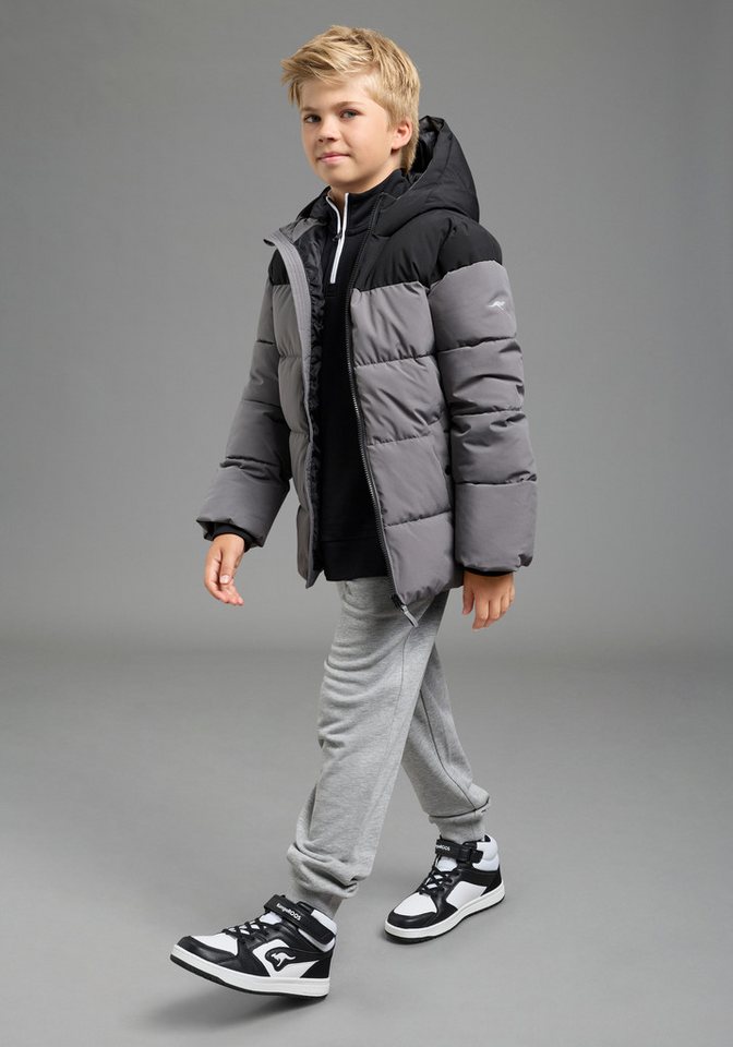 KangaROOS Outdoorjacke Winterjacke von KangaROOS mit kontrastfarbigen Einsatz Warme Jacke mit Fleece-Innenfutter und gefütterter Kapuzenfütterung Bild 4