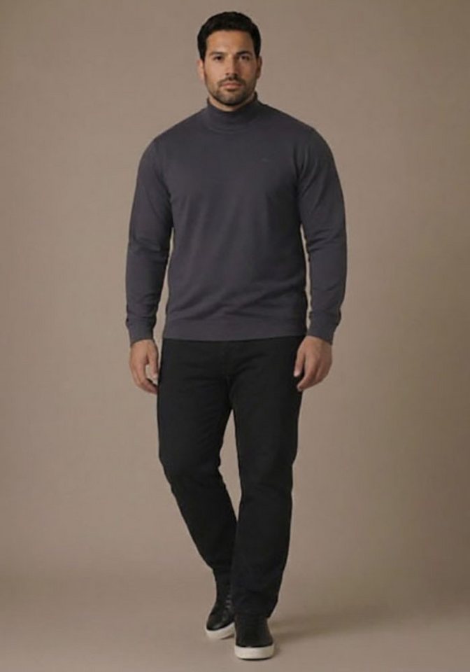Man's World Plus Rollkragenshirt auch in Grosse Größen bis Gr. 7XL Bauch-Fit Regular Fit, Langarm, unifarbenes Basic-Stil Bild 2
