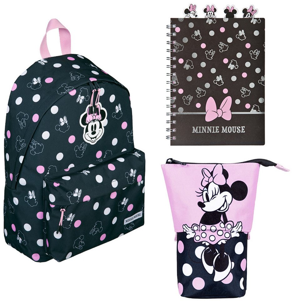 Scooli Kinderrucksack Minnie Mouse (Set, 3-tlg), inkluisve Notizbuch A5 und Mäppchen Bild 4