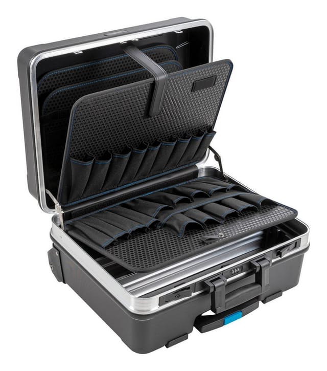 B+w - Werkzeugkoffer go mit Rollen + Werkzeugtaschen, Werkzeugbox ohne Werkzeug, b&w