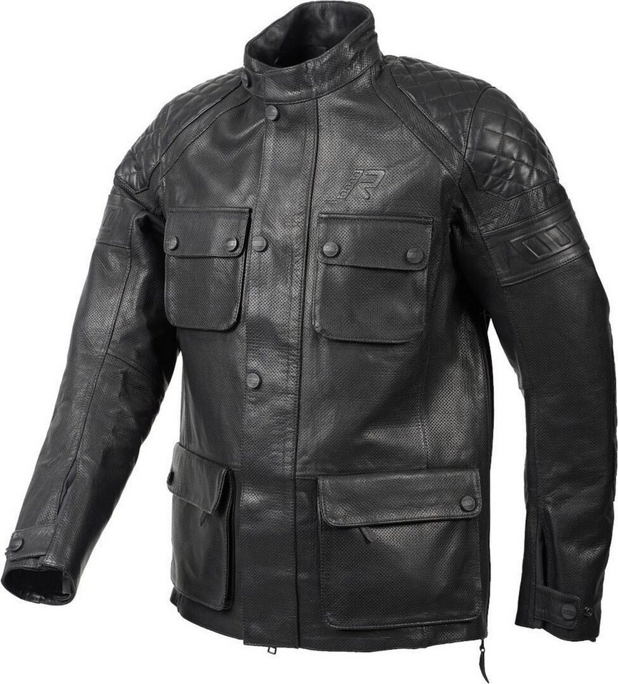 Rukka Motorradjacke R.S. Zoorace Motorrad Lederjacke 3-Lagen-Laminat,perforiert,wasserdicht