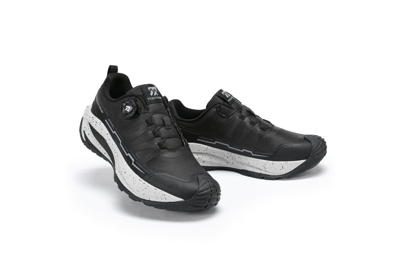 YOUTHUP Herren LOW Sportschuh mit Schnellschnürung Wanderschuh wasserabweisend