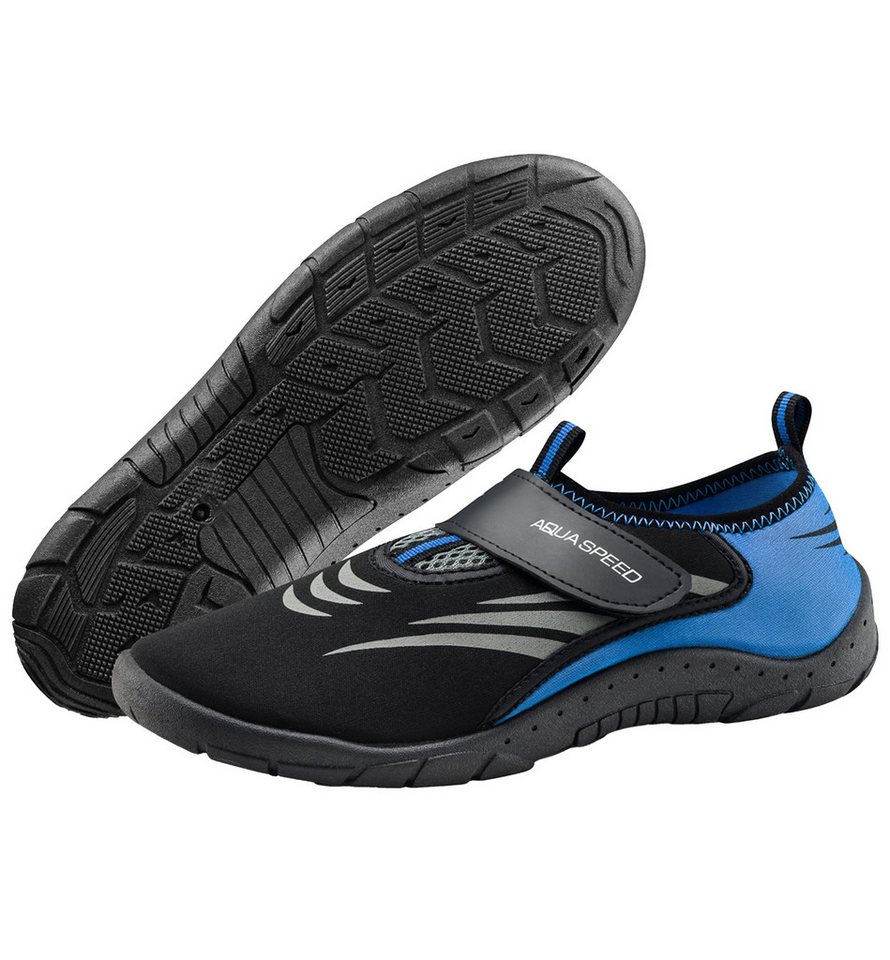 Aqua Speed Outdoor-Badeschuhe Herren Gr. 44 – mit starker Grip-Sohle Wasserschuh (Wellness-geeignet & leicht zu reinigen – top für Sauna) Hygienisch & waschbar – Schnell zu reinigen & langlebig