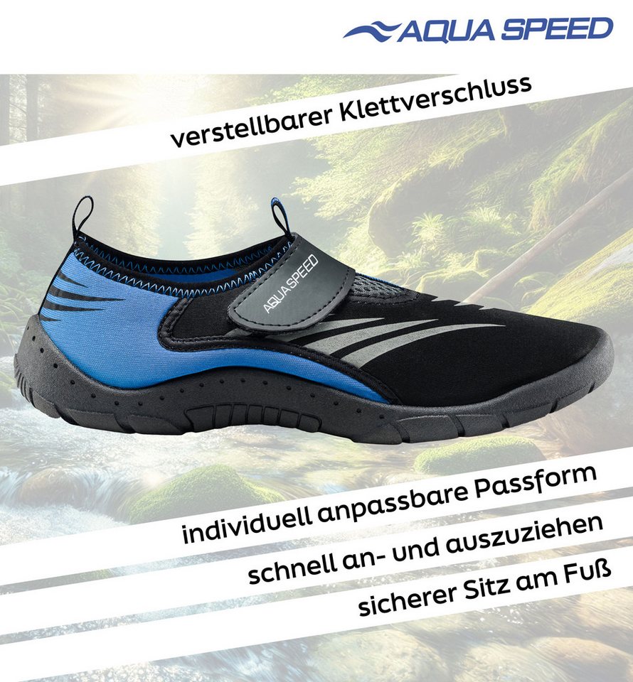 Aqua Speed Outdoor-Badeschuhe Herren Gr. 44 – mit starker Grip-Sohle Wasserschuh (Wellness-geeignet & leicht zu reinigen – top für Sauna) Hygienisch & waschbar – Schnell zu reinigen & langlebig Bild 3