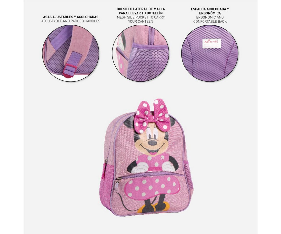 Disney Minnie Mouse Kinderrucksack Freizeittasche Leichter Rucksack für Kinder