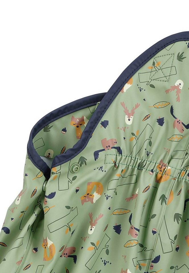Sterntaler® Regenhose Regenträgerhose ungefüttert Waldtiere (1-tlg., Matschlatzhose mit Druckknöpfen, Regenhose mit süßen Motiven) Regenhose Wasserdicht, Matschhose mit verstellbaren Trägern