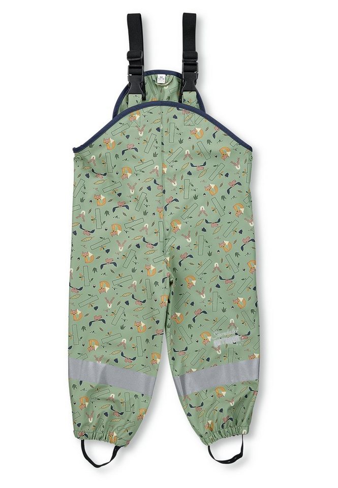 Sterntaler® Regenhose Regenträgerhose ungefüttert Waldtiere (1-tlg., Matschlatzhose mit Druckknöpfen, Regenhose mit süßen Motiven) Regenhose Wasserdicht, Matschhose mit verstellbaren Trägern Bild 4