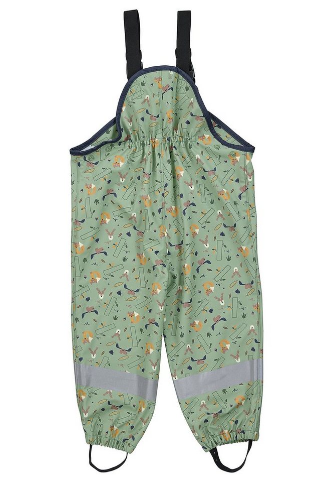Sterntaler® Regenhose Regenträgerhose ungefüttert Waldtiere (1-tlg., Matschlatzhose mit Druckknöpfen, Regenhose mit süßen Motiven) Regenhose Wasserdicht, Matschhose mit verstellbaren Trägern Bild 5
