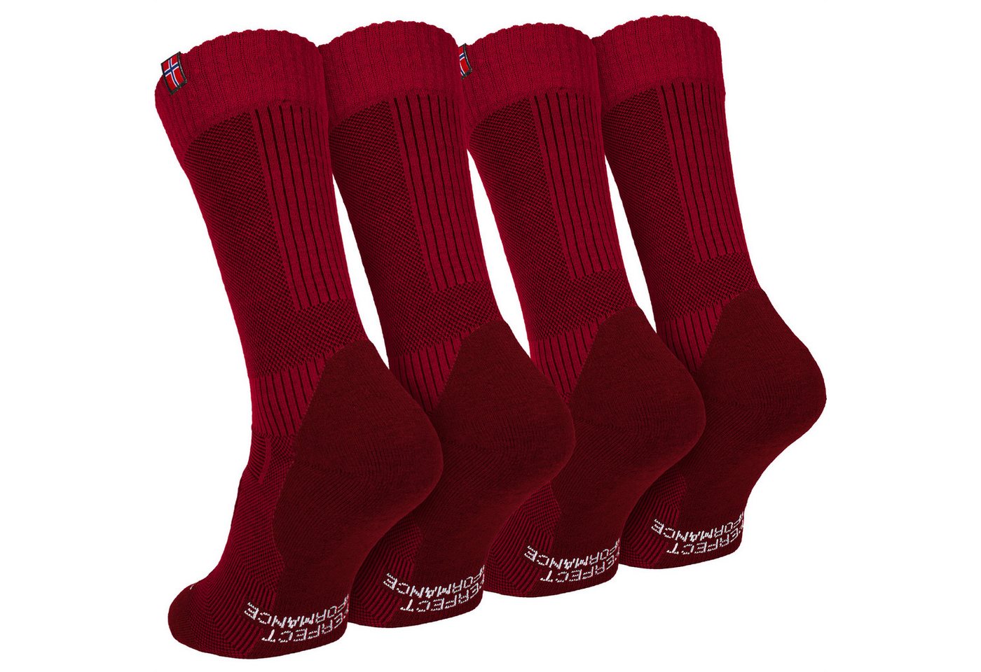 Black Snake Wandersocken Merino Trekkingsocken für Damen und Herren mit Temperaturregulierung (Socken-Set, 2-Paar) Gepolstert an Ferse und Zehen mit stabilisierenden Kompressionszonen Bild 2