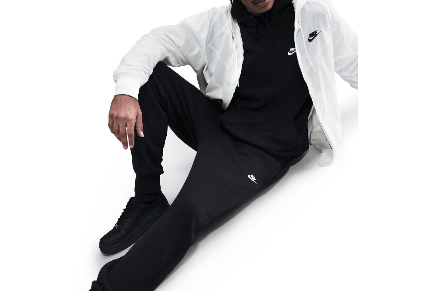 Nike Sporthose M NK CLUB BB JOGGER BLACK/BLACK/WHITE