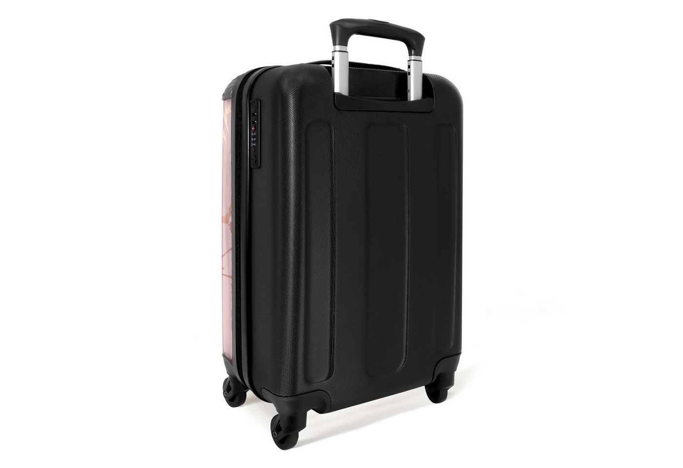 NoBoringSuitcases.com© Hartschalen-Trolley Marmor - Roségold - Linie - Mädchen 55x35x20cm, Handgepäck-Koffer, Kinderkoffer, Reisekoffer Mädchen Bild 5