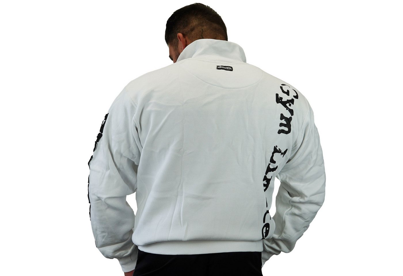 BRACHIAL THE LIFESTYLE COMPANY Trainingsjacke Brachial Zip-Sweater "Gym" weiß/schwarz Bild 3