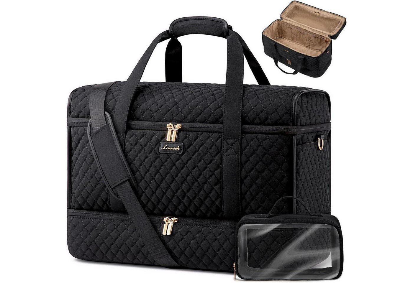 LuxusKollektion Weekender Reisetasche Damen mit Schuhfach, Große Öffnung Weekender Bild 5