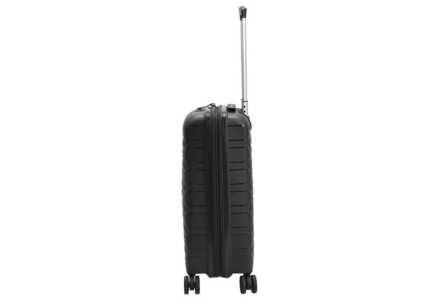 D&N Handgepäck-Trolley Travel Line 4700+ - 4-Rollen-Kabinentrolley S 55 cm erw. (schwarz), 4 Rollen