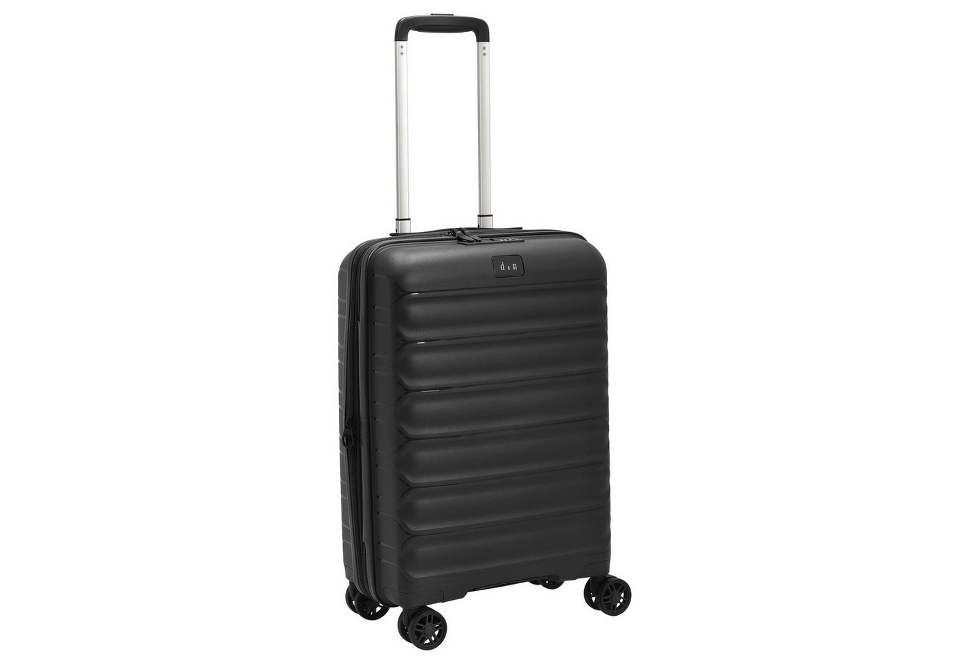 D&N Handgepäck-Trolley Travel Line 4700+ - 4-Rollen-Kabinentrolley S 55 cm erw. (schwarz), 4 Rollen Bild 3