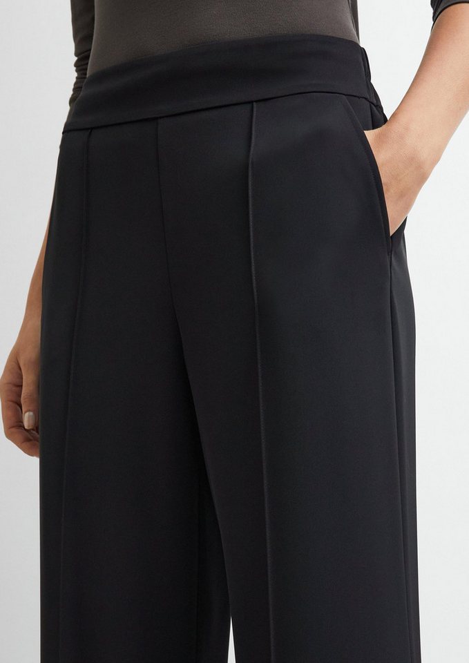comma Chinos Hose Wideleg Travel-Hose mit Biesen und elastischem Bund hinten Bild 2