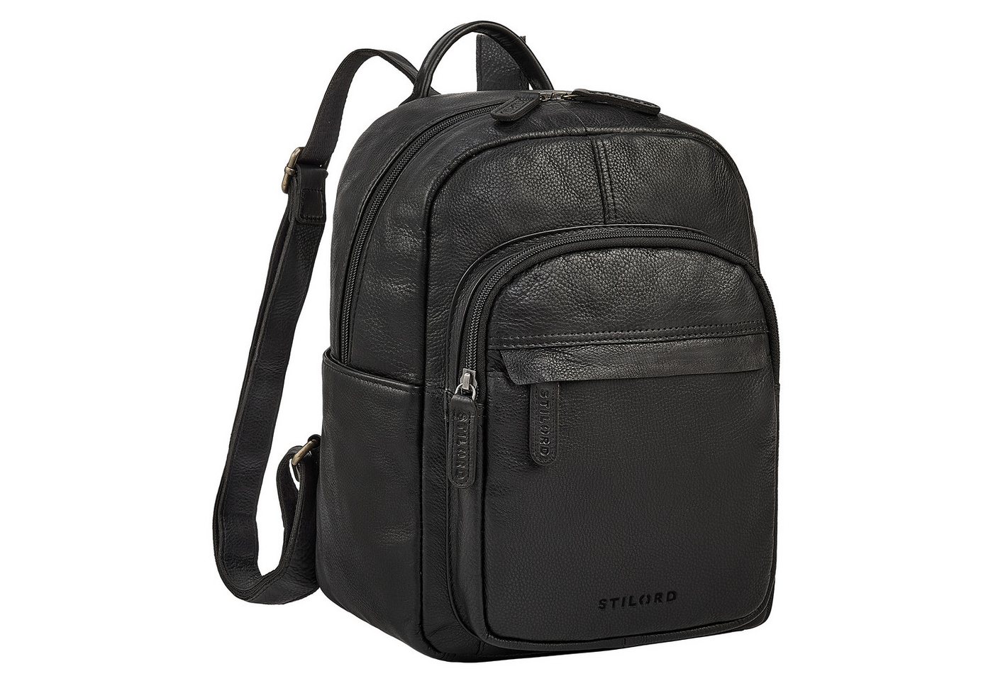 STILORD Cityrucksack "Dolores" Lederrucksack Damen Echtleder Klein