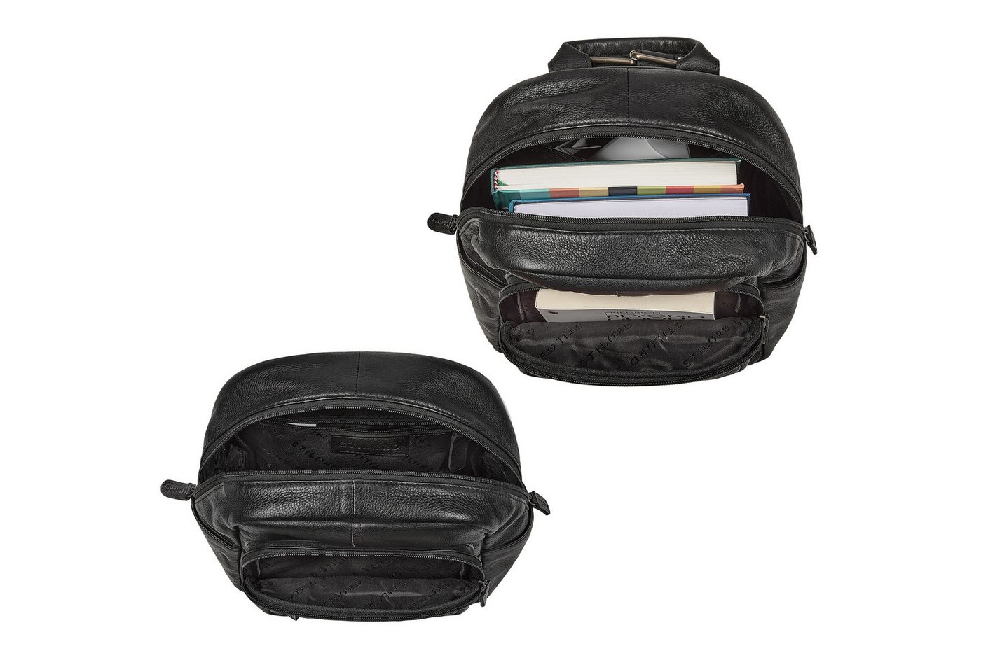 STILORD Cityrucksack "Dolores" Lederrucksack Damen Echtleder Klein Bild 2