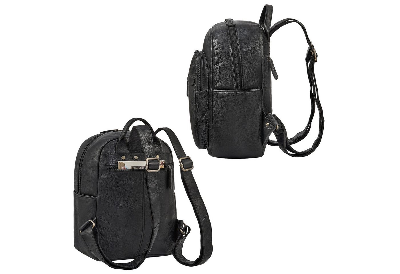 STILORD Cityrucksack "Dolores" Lederrucksack Damen Echtleder Klein Bild 5