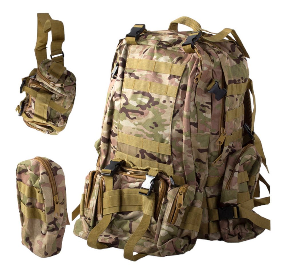 VERK GROUP Rucksack Taktischer Militär Rucksack Commando Survival Wasserdicht 48,5L