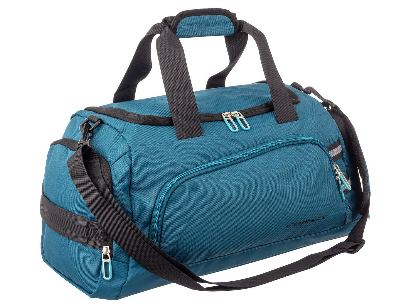 Franky Reisetasche RT35S Reisetasche Duffle Bag Sporttasche Gr. S (1 Stück, 1-tlg., L/B/H ca. 26/46/25 cm), Trolleyaufsteckfunktion Bild 4