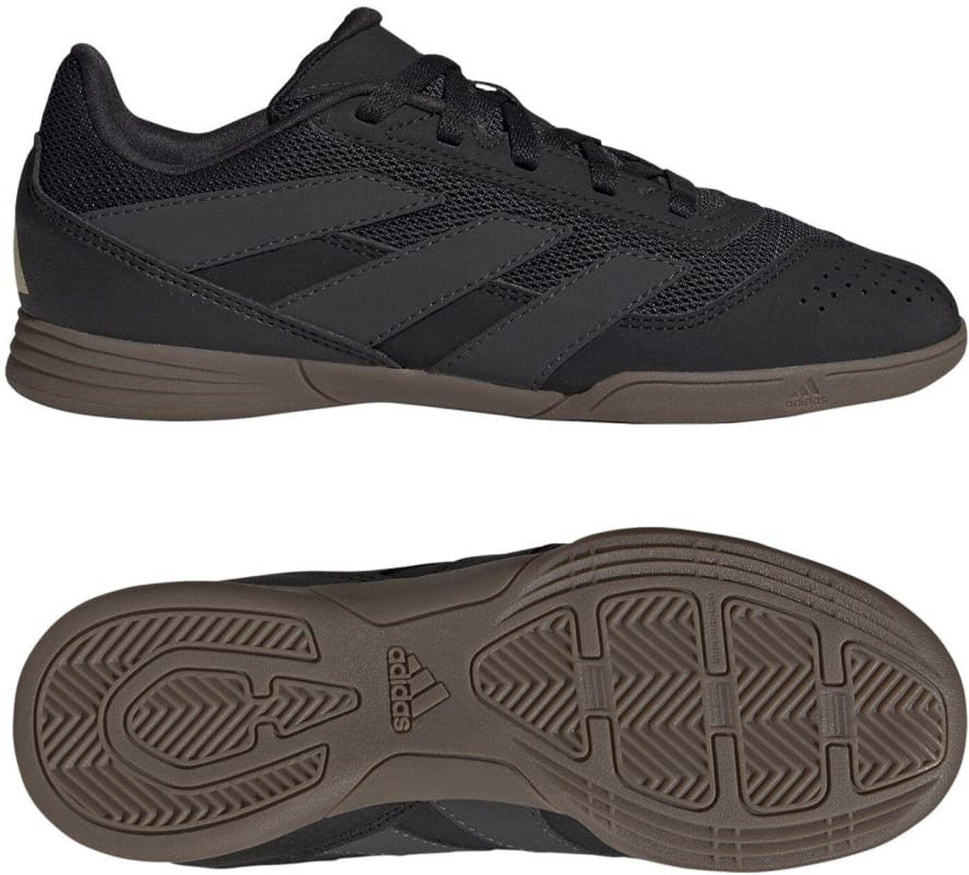 adidas Sportswear PREDATOR CLUB IN SALA J CBLACK/CARBON/GOLDMT Fußballschuh Bild 4