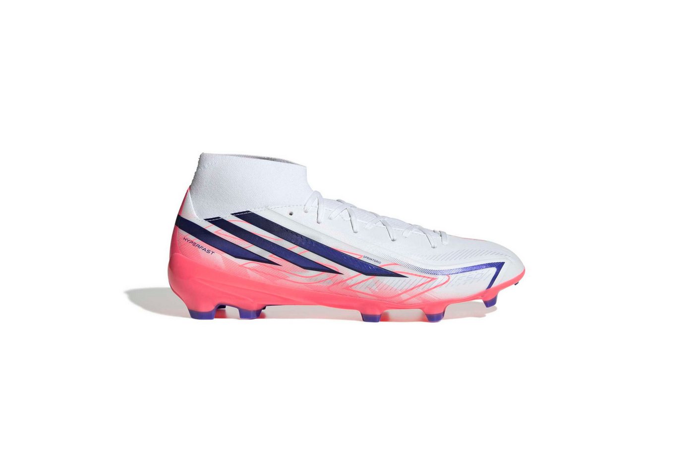 adidas Performance F50 HYPERFAST LEAGUE MID FG FTWWHT/SOLPUR/SOLTUR Fußballschuh