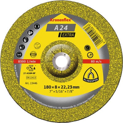 Klingspor - Schruppscheibe a 24 Extra D180xS8mm gekr.STA Bohr.22,23mm