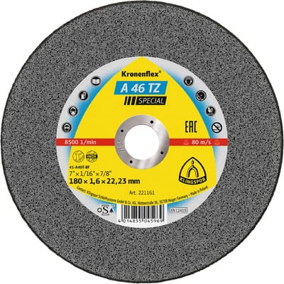 Trennscheibe Stahl/Edelstahl 180 x 1,6 mm