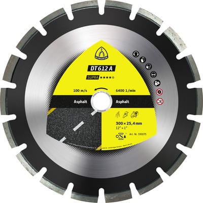 Klingspor DT 612 A Diamanttrennscheiben, 450 x 3,7 x 25,4 mm 28 Segmente 40 x 3,7 x 10 mm, Weitverzahnt