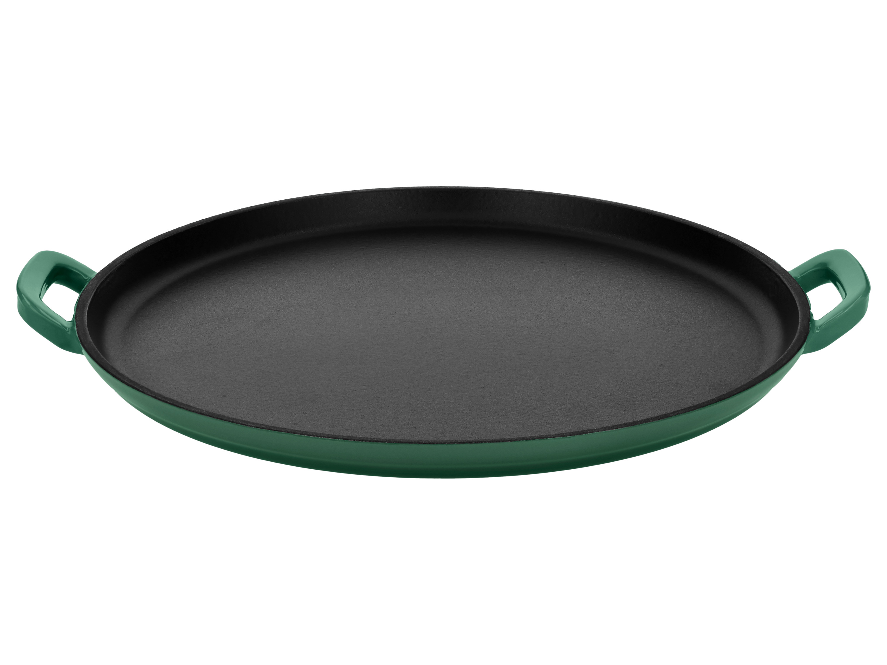 SILVERCREST® Premium-Gusseisenpizzaplatte Ø 31 cm Premium-Gusseisengrillplatte L 36,0 x B 26,0 cm (Pizzaplatte/grün) Bild 3