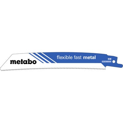 Metabo - 5 Säbelsägeblätter 'flexible fast metal' 150 x 0,9 mm, BiM, 1,8mm/14TPI