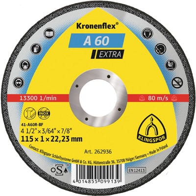 Trennscheibe Stahl/Edelstahl 115 x 1,0 mm