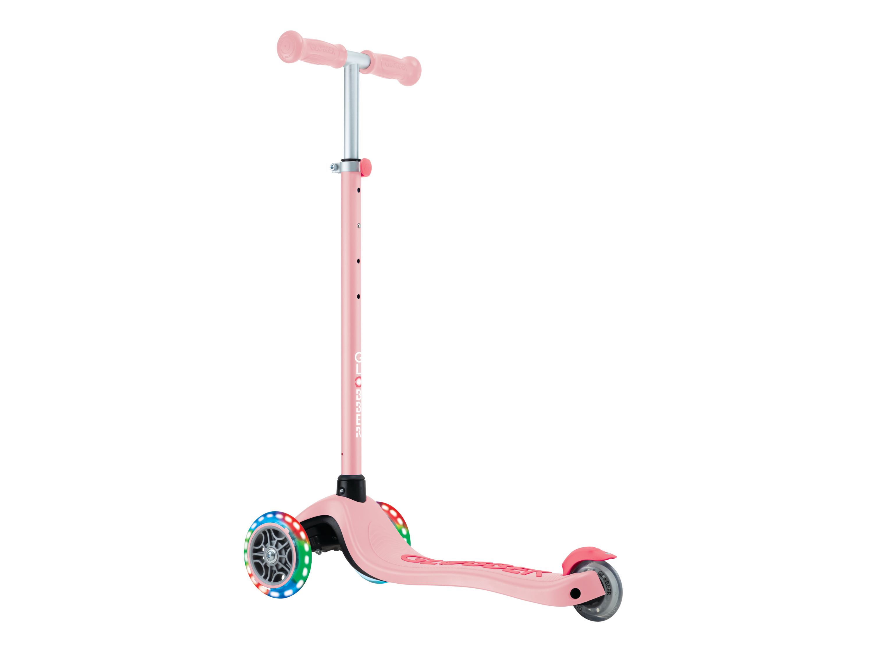 GLOBBER Tretroller Primo Plus Lights, mit LED-Leuchtrollen (Rosa) Bild 2