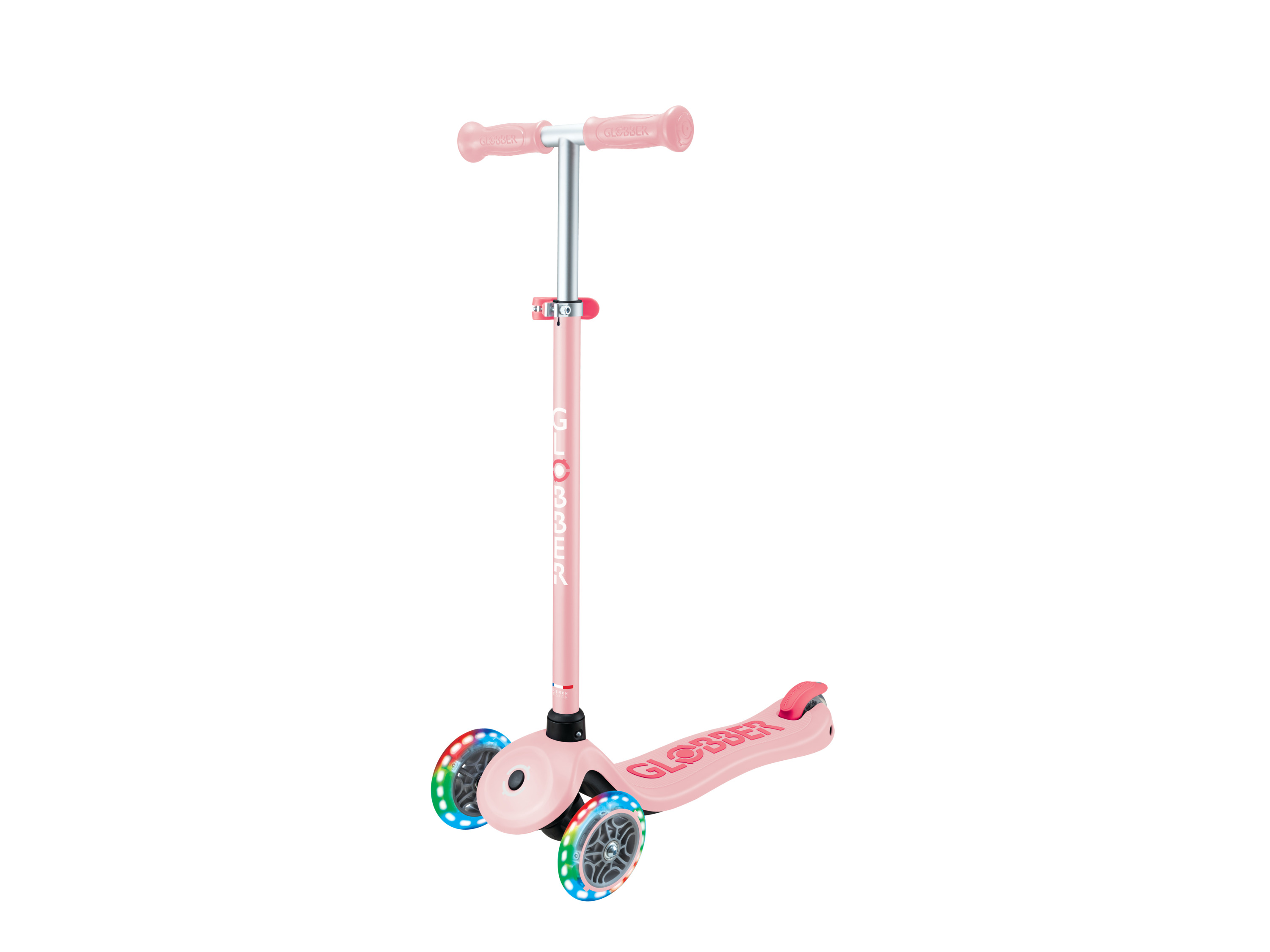 GLOBBER Tretroller Primo Plus Lights, mit LED-Leuchtrollen (Rosa) Bild 3