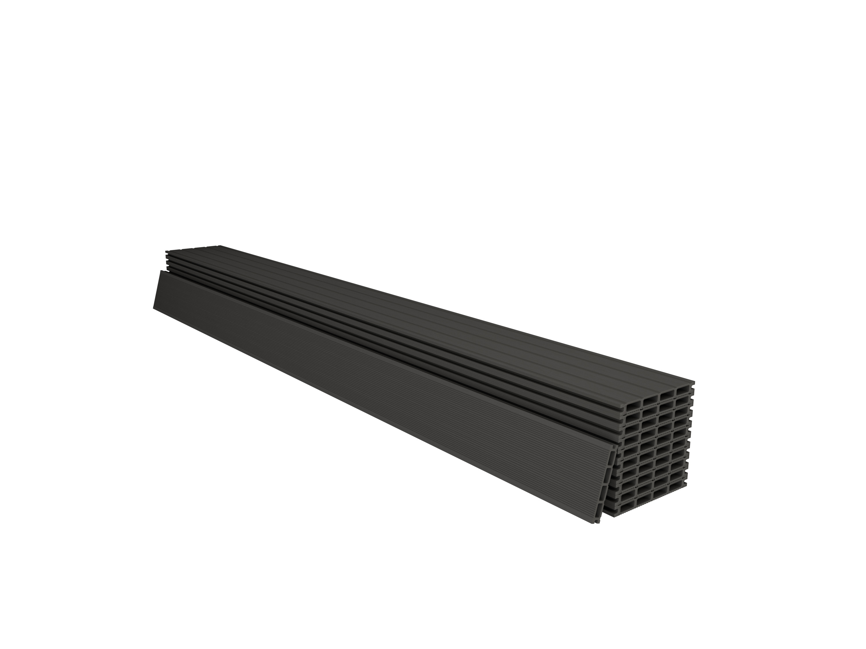 JUSKYS WPC Terrassendielen, mit Clipsystem (20 m², Grau)