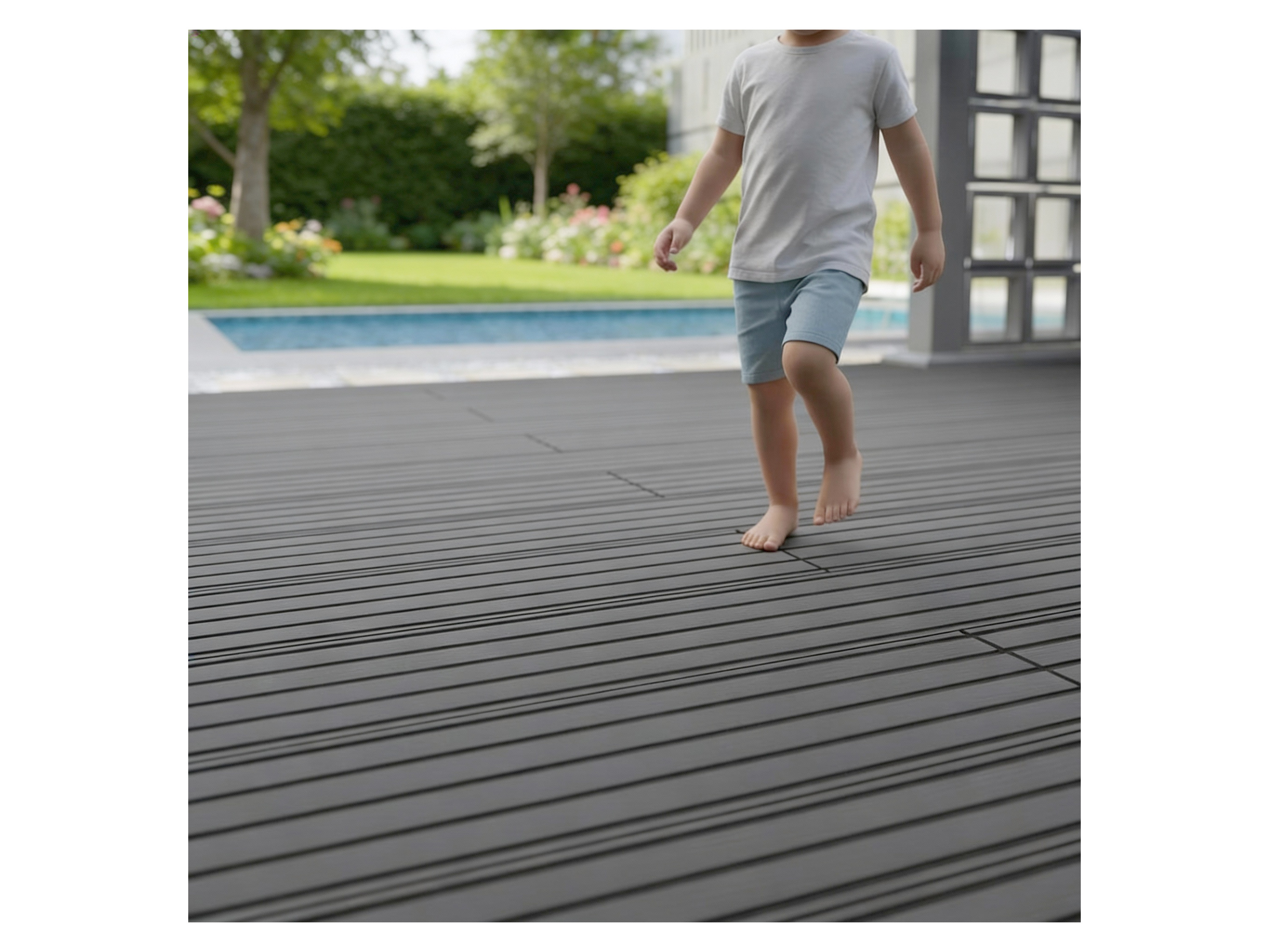 JUSKYS WPC Terrassendielen, mit Clipsystem (20 m², Grau) Bild 2
