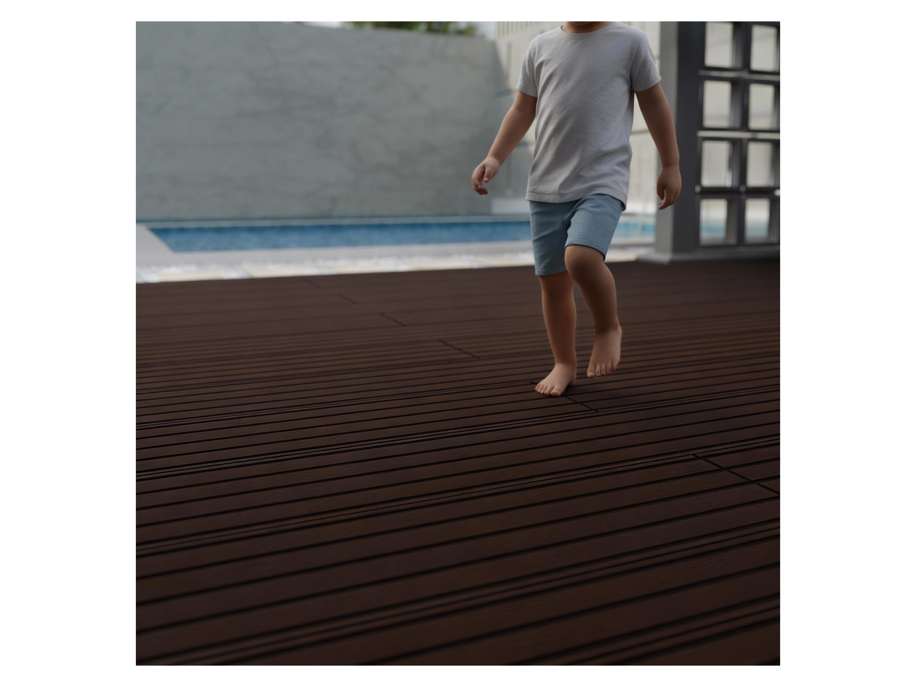 JUSKYS WPC Terrassendielen, mit Clipsystem (4 m², Braun)