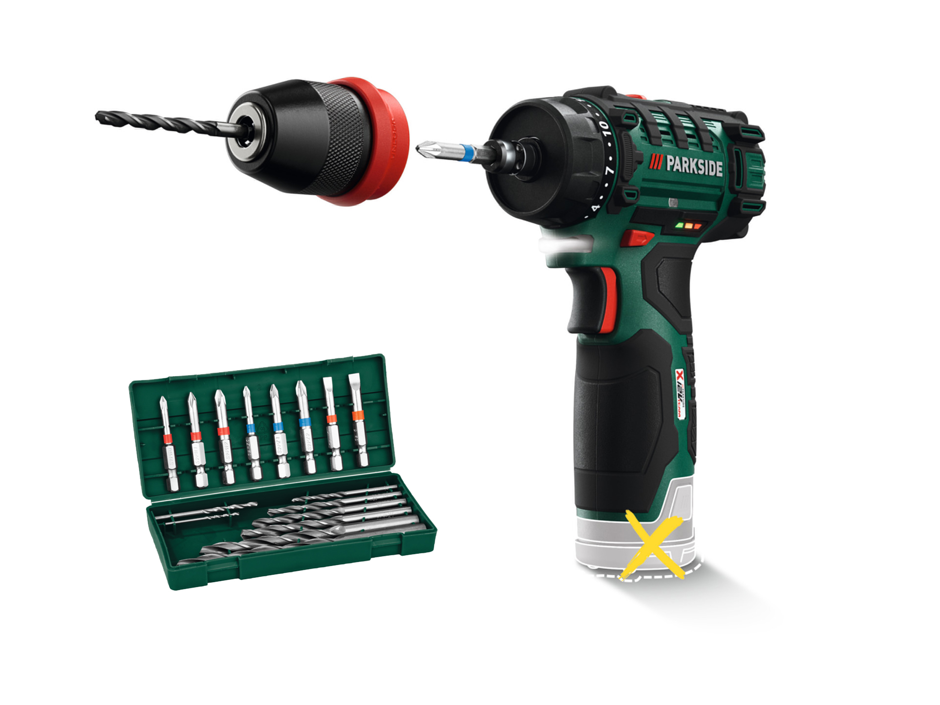 PARKSIDE® 12 V Akku-Bohrschrauber »PBSA 12 D4«, ohne Akku und Ladegerät Bild 4