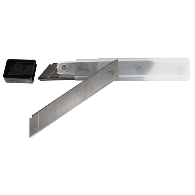 18mm Abbrechklingen für Cuttermesser 10 Ersatzklingen im Köcher