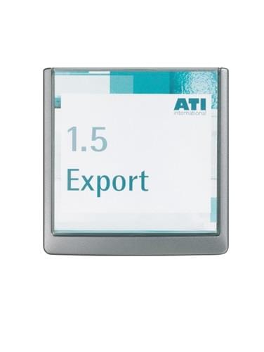 Tür-/Infoschild B149xH148,5mm Sichtfenster Acrylglas Rückenteil abs graphit