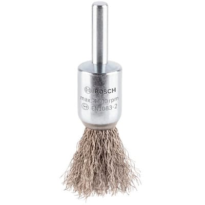 Pinselbürste gewellt rostfrei 0,2 mm 15 mm 4500 u/ min - Bosch