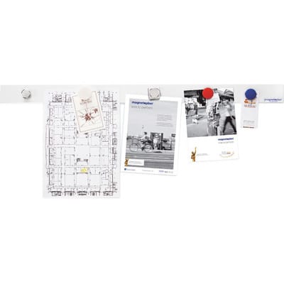16151 Magnetleiste L1000xB50xS0,5mm weiß selbstklebend - Magnetoplan
