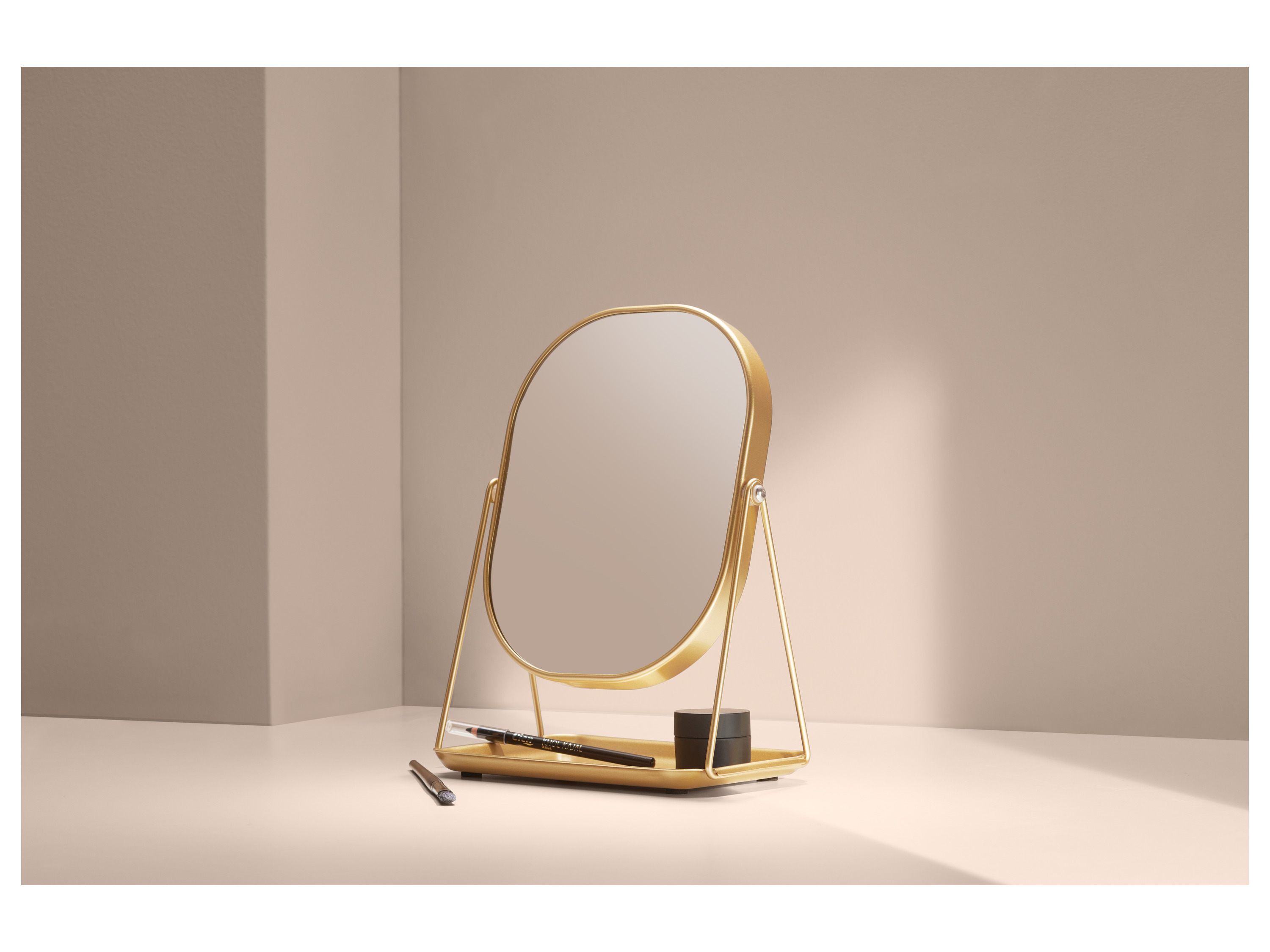 CIEN BEAUTY Kosmetikspiegel (Gold)