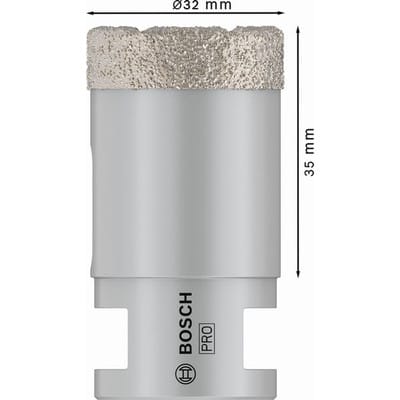 Diamanttrockenbohrer Dry Speed Best for Ceramic, für kleine Winkelschleifer, ø 32 mm - Bosch