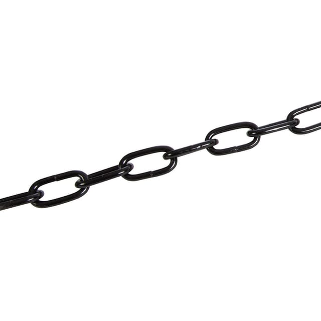 Kette mit Japanlack überzogen schwarz 250 cm x 5 mm
