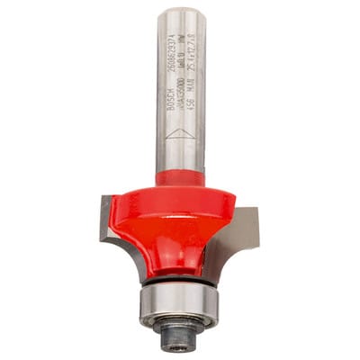 Abrundfräser Expert for Wood, 8 mm, d 25,4 mm, R1 6,35 mm, l 12,7 mm, g 55 mm - Bosch